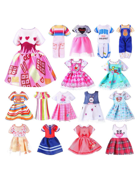 16 Conjuntos de Ropa para Muñecas 15 cm Hungdao - Accesorios