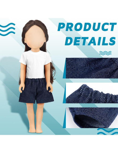 Bencailor 6 Pcs Pantalones Cortos para Muñecas 20-30 cm