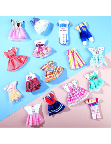 16 Conjuntos de Ropa para Muñecas 15 cm Hungdao - Accesorios