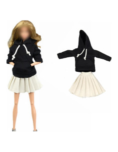 Ropa para muñecas 1/6 Apatsuki Sudadera y Falda Plisada