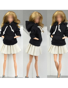 Ropa para muñecas 1/6 Apatsuki Sudadera y Falda Plisada 2