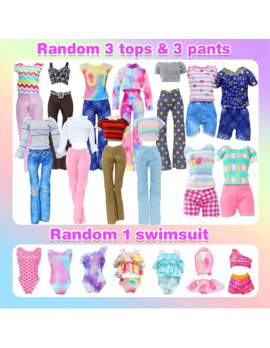 20 Piezas Ropa y Accesorios para Muñeca 11.5" QBPKQY
