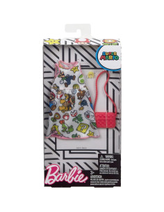 Ropa de Moda Barbie Super Mario con Accesorios - Blanca 2