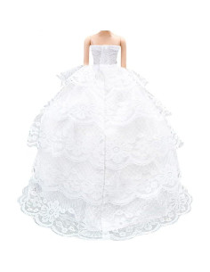 Vestido de Fiesta E-TING para Muñecas 29 cm Blanco 2
