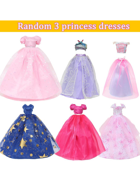 60 Piezas Ropa de Muñeca QBPKQY Vestidos y Accesorios