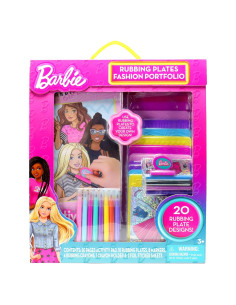Kit de Placas de Frotado Barbie 10 Diseños + Marcadores