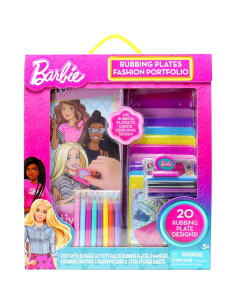 Kit de Placas de Frotado Barbie 10 Diseños + Marcadores 2