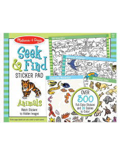 Bloc de Pegatinas Melissa & Doug Animales 21 Páginas para Colorear