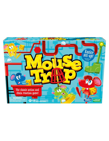 Juego de Mesa Mouse Trap Hasbro, Fácil Configuración, 2-4 Jugadores