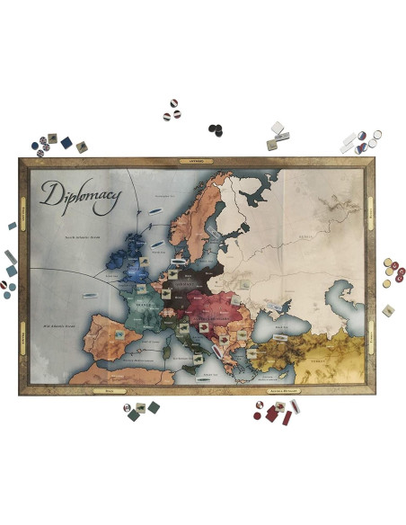 Juego de Mesa Hasbro Diplomacy Estrategia Política 2-7 Jugadores Juego de Mesa Hasbro Diplomacy Estrategia Política 2-7 Jugadores