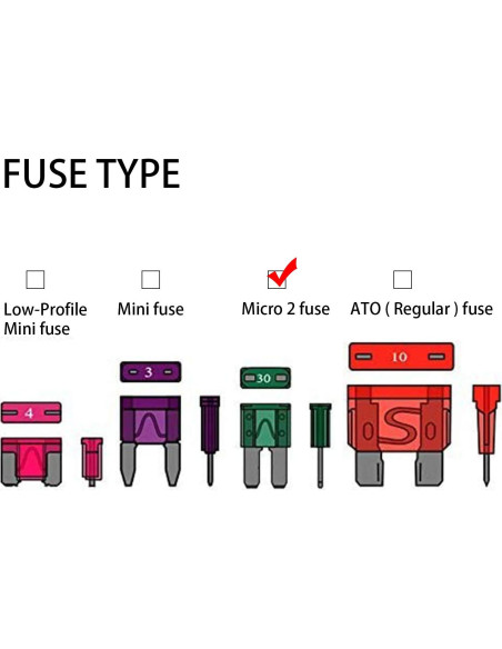 Soporte de Fusible Blade Micro2 Tangyinrd - Adaptador 10A 20A