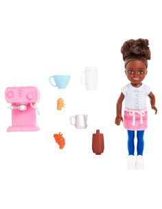 Muñeca Chelsea Barista Mattel con 7 Accesorios y Ropa