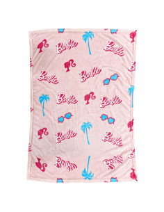 Manta Barbie | Forro Polar Suave 101,6x76,2 cm | Rosa/Blanco