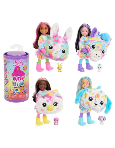 Muñeca Chelsea Cutie Reveal Barbie Color Dream con 6 Sorprisas