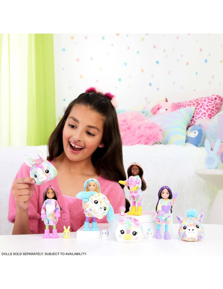 Muñeca Chelsea Cutie Reveal Barbie Color Dream con 6 Sorprisas