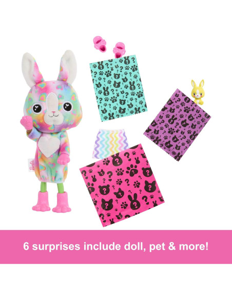 Muñeca Chelsea Cutie Reveal Barbie Color Dream con 6 Sorprisas