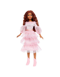 Muñeca Coleccionable Ariel Mattel 32.39 cm Vestido Rosa