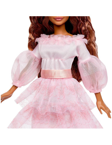 Muñeca Coleccionable Ariel Mattel 32.39 cm Vestido Rosa