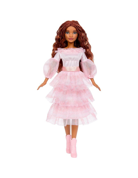 Muñeca Coleccionable Ariel Mattel 32.39 cm Vestido Rosa