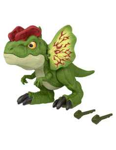 Figura Dilophosaurus Mattel Jurassic World con Lanzador y Sonido