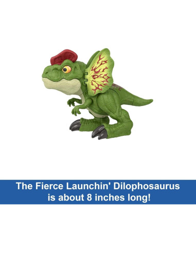 Figura Dilophosaurus Mattel Jurassic World con Lanzador y Sonido