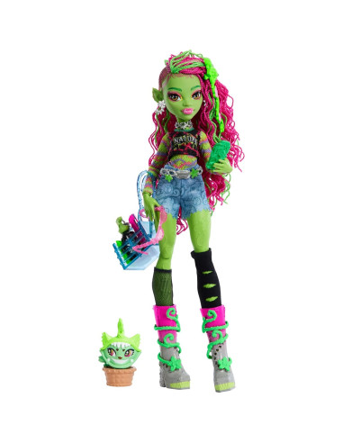 Muñeca Monster High Venus McFlytrap con mascota y accesorios