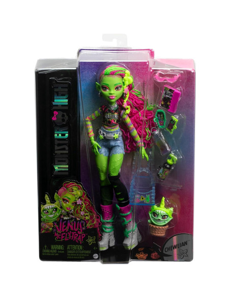 Muñeca Monster High Venus McFlytrap con mascota y accesorios