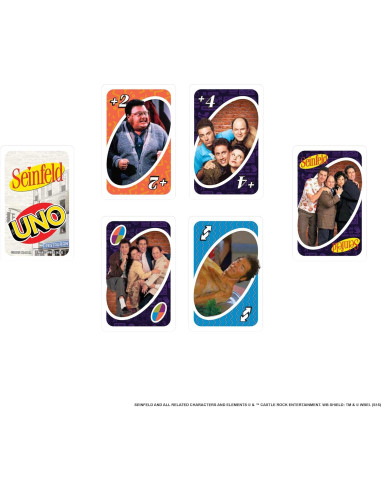 Juego de Cartas UNO Seinfeld Mattel para 2 a 10 Jugadores