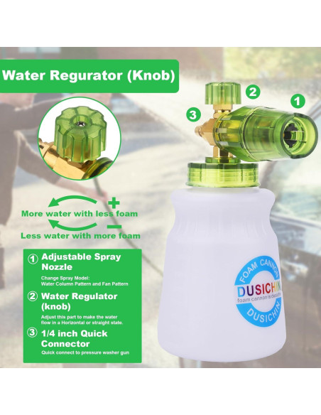 Pistola de Lavado a Presión DUSICHIN 4000 PSI con Caño de Espuma