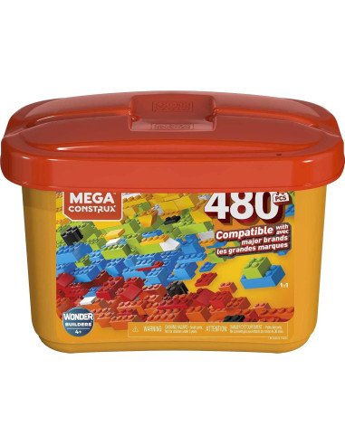 Mega Construx Caja de Ladrillos 480 Piezas Multicolor GJD23