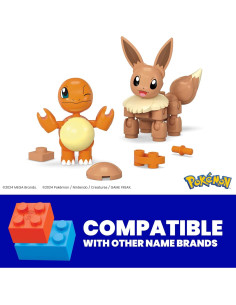 MEGA Juguete de Construcción Pokémon Charmander y Eevee 2
