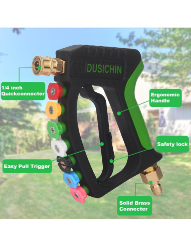 Pistola de Lavado a Presión DUSICHIN 4000 PSI con Caño de Espuma