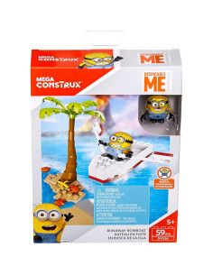 Mega Construx Minion Bote a la Deriva con Palmera 2
