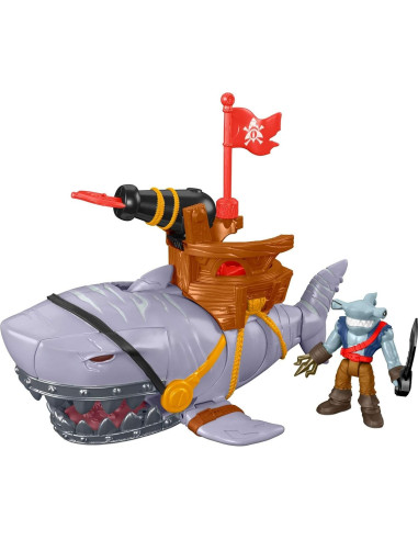 Tiburón Mega Boca Fisher-Price Juguete Pirata 21.5x10.2cm