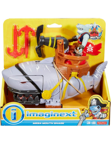 Tiburón Mega Boca Fisher-Price Juguete Pirata 21.5x10.2cm