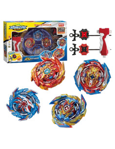 Set de Tops de Batalla ASVEXKW 4 Tops 2 Lanzadores