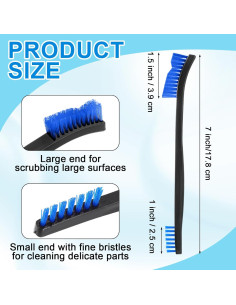 20 Cepillos de Limpieza Doble Extremo Boao 17.78 cm Nylon 2