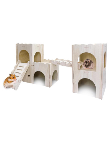 Casa Escondite Multicámara para Hámster Hamiledyi Patrón A