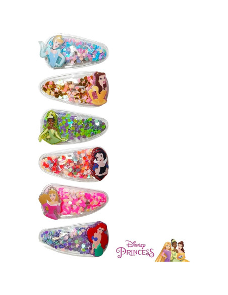 Clips para el Cabello LUV HER Disney Princess 6pc Multicolor