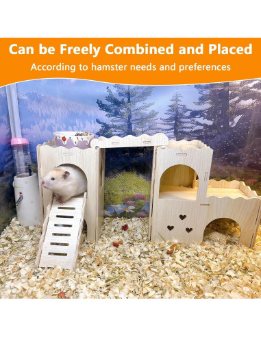 Casa Escondite Multicámara para Hámster Hamiledyi Patrón A