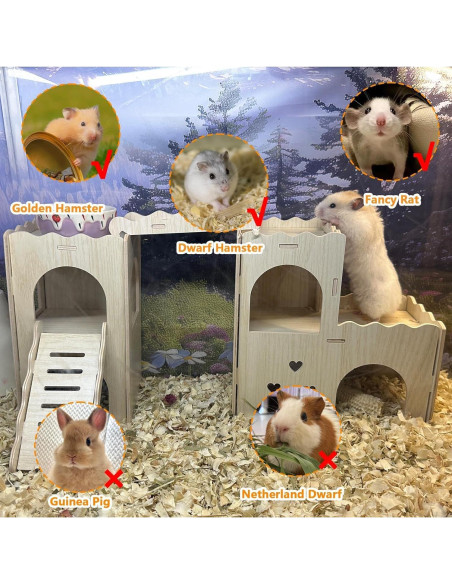 Casa Escondite Multicámara para Hámster Hamiledyi Patrón A