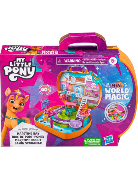 Mi Pequeño Pony Mini Mundo Mágico Set Port-Pony Bay con 2 Ponis