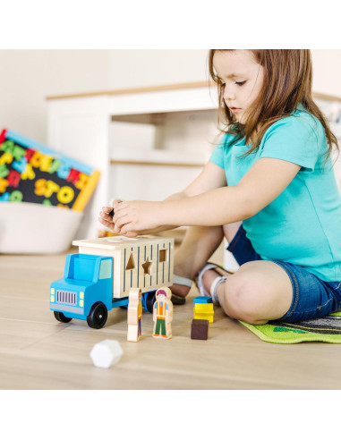 Camión Volquete de Madera Melissa & Doug con Clasificador