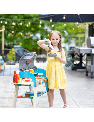 Parrilla de Barbacoa de Madera Melissa & Doug con Horno y Accesorios