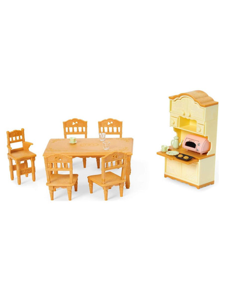 Juego de Comedor Calico Critters - 22 Piezas para Niños