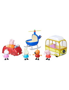 Juego de Vehículos Peppa Pig con 5 Figuras - Juguetes 3+