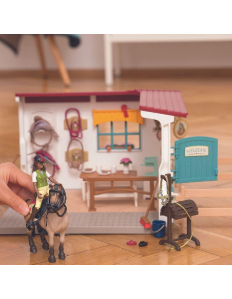Juego de Establo Schleich 85 Piezas con Caballo y Jinete