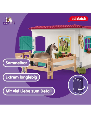 Juego de Establo Schleich 85 Piezas con Caballo y Jinete