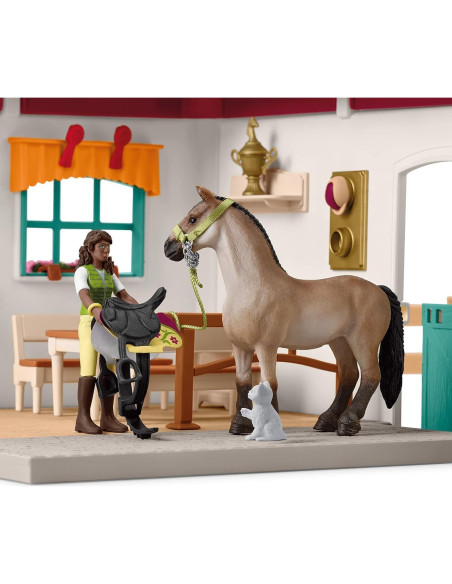 Juego de Establo Schleich 85 Piezas con Caballo y Jinete