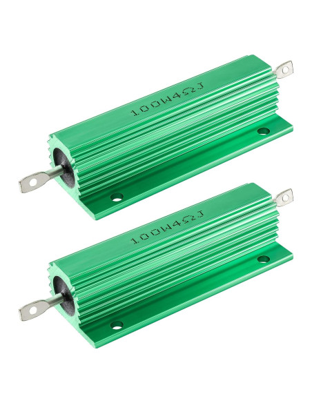 2 Piezas Resistencias de Alambre Enrollado 100W 4 Ohm Aluminio